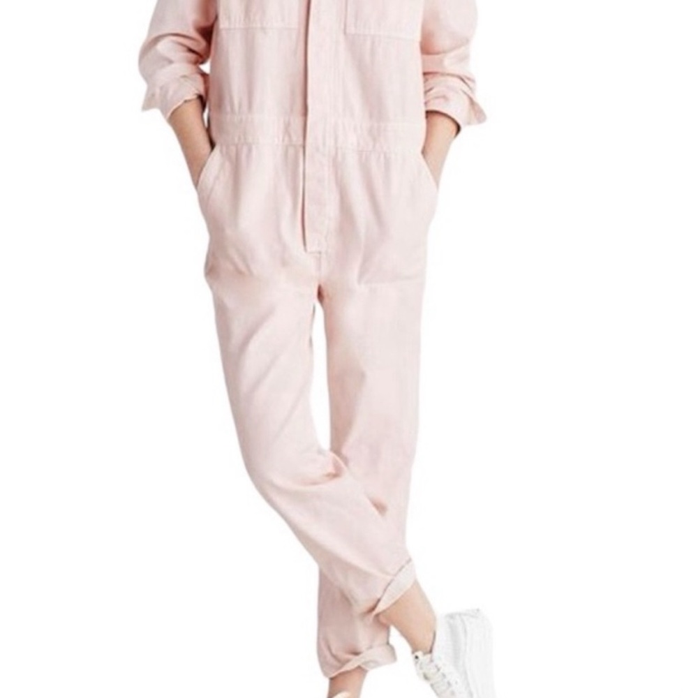 Pink Long Sleeve Jumpsuit